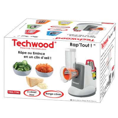 Robot Rap'Tout Hâchoir electrique - Techwood TRO-7790 - Puissance 150 W - Coloris Blanc
