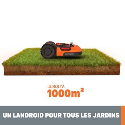 Robot tondeuse 20 V Worx WR143 M1000 Landroid 1000 m² 18 cm