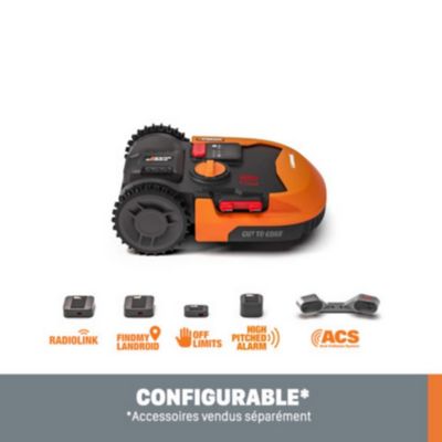 Robot tondeuse 20 V Worx WR143 M1000 Landroid 1000 m² 18 cm