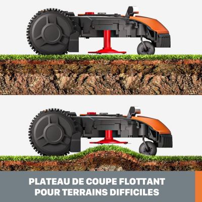 Robot Tondeuse Connecté Autonome - Tonte Intelligente - Contrôle à Distance - 400 m² - Installation Facile - Tond sous la Pluie