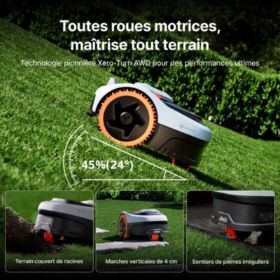 Robot tondeuse sans fil périphérique connecté Segway Navimow i206 AWD 600 m²