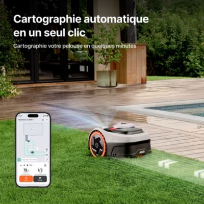 Robot tondeuse sans fil périphérique connecté Segway Navimow i206 AWD 600 m²