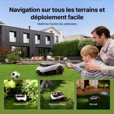 Robot tondeuse sans fil périphérique connecté Segway Navimow i210 LIDAR 1000 m²