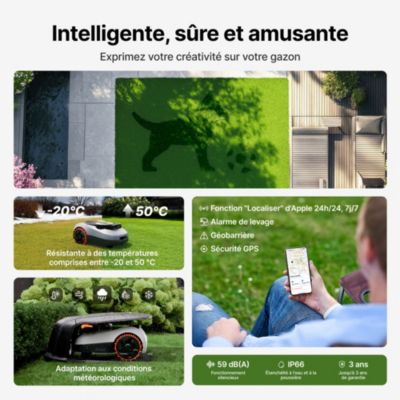 Robot tondeuse sans fil périphérique connecté Segway Navimow i210 LIDAR 1000 m²