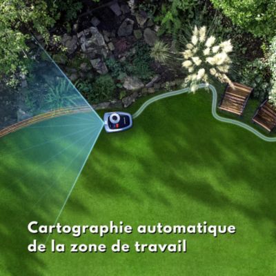 Robot tondeuse sans fil périphérique Segway Navimow I105E 500m² connectée