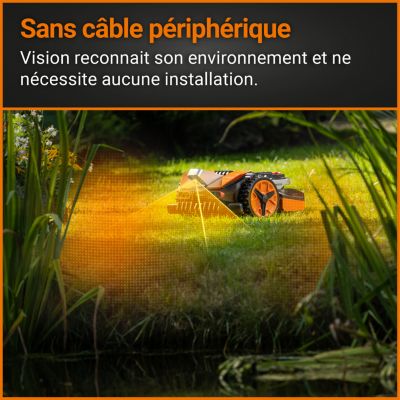 Robot tondeuse sans fil périphérique Worx Vision Landroid M800 800m²
