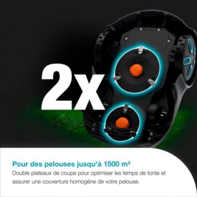 Robot tondeuse Sileno Max Gardena 1500m²