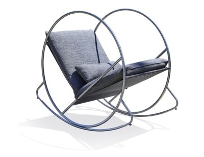Rocking chair Caprera gris L.70 x l.120 x H.110 cm DCB Garden