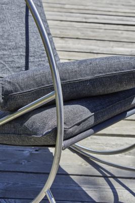 Rocking chair Caprera gris L.70 x l.120 x H.110 cm DCB Garden