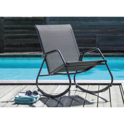 Rocking chair en acier epoxy Noa