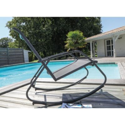 Rocking chair en acier epoxy Noa
