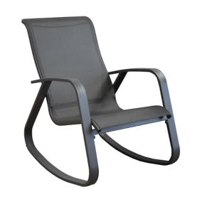 Rocking chair en aluminium et toile Proloisirs gris