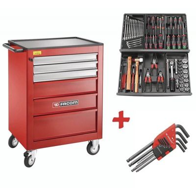 ROLL XL servante 6 tiroirs avec composition 69 outils CM.69PB