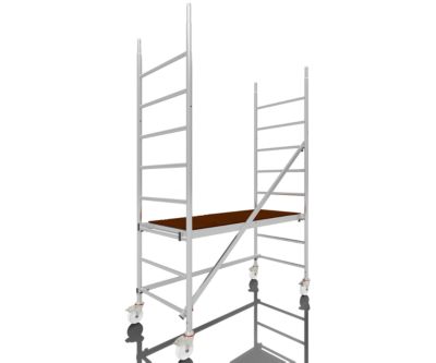 Rollfix 2 300 hauteur de travail 3 m roues echafaudage incluses 125 mm