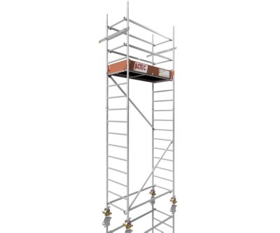 Rollfix 2 500 hauteur de travail 5 m roues echafaudage incluses 150 mm ancrages muraux