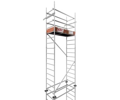 Rollfix 2 500 hauteur de travail 5m avec pieds echafaudage ancrages muraux