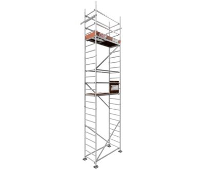 Rollfix 2 700 hauteur de travail 7m avec pieds echafaudage ancrages muraux
