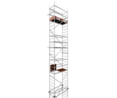 Rollfix 2 800 hauteur de travail 8m avec pieds echafaudage ancrages muraux