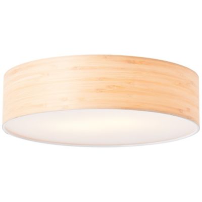 ROMM Plafonnier 2L bois clair/blanc E27 33W métal/bois ampoule non incluse