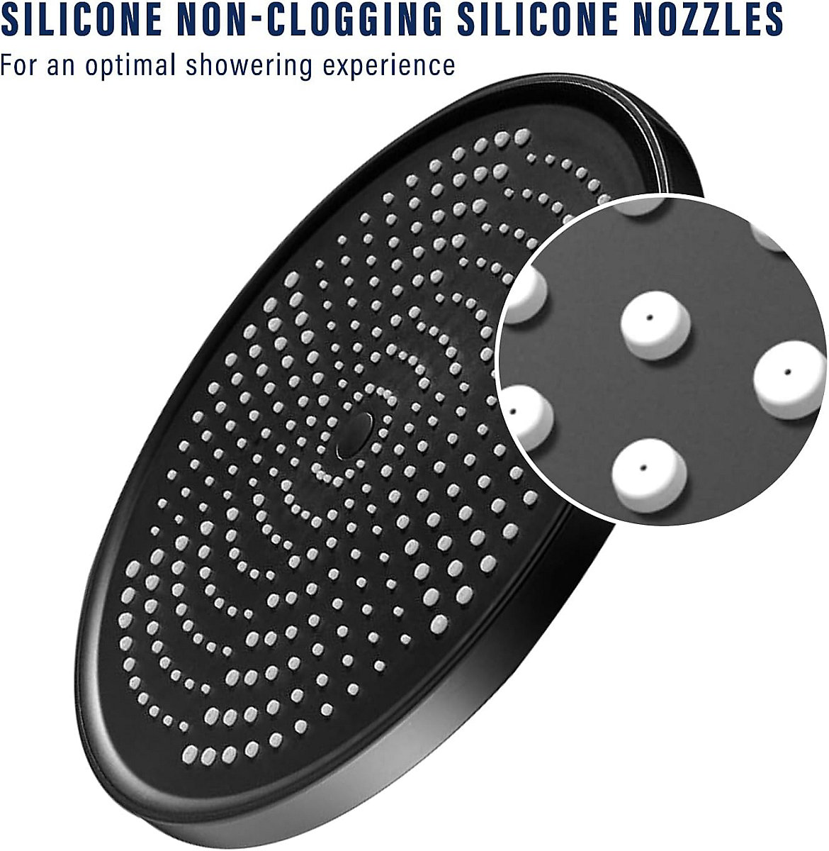 Pommeau de douche noir, pommeau de douche à effet pluie carré de 8 pouces, acier inoxydable anticalcaire | Leroy Merlin Pommeau de douche noir, pommeau de douche à effet pluie carré de 8 pouces, acier inoxydable anticalcaire | Leroy Merlin