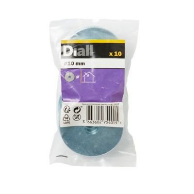 Rondelles plates larges de réparation en acier au carbone ø 10mm - 10 pièces