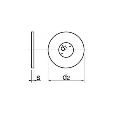 Rondelles plates type L A4 NFE 25514 5X16X1 boîte de 200 - ACTON - 645055
