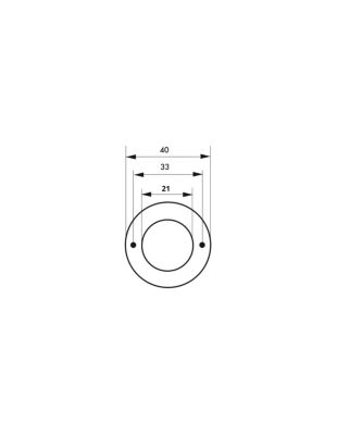 Rosace de finition pour cylindre diamètre 21mm, laiton - THIRARD