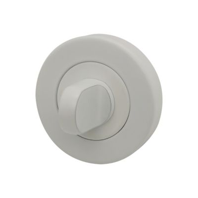 Rosace de fonction rond à visser à condamnation Duod acier mat blanc Ø52mm