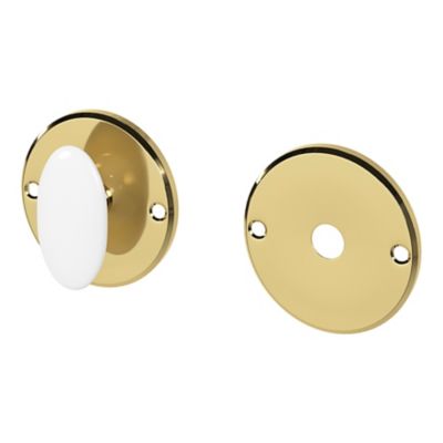 Rosace de fonction rond à visser à condamnation GoodHome brillant or Ø48mm