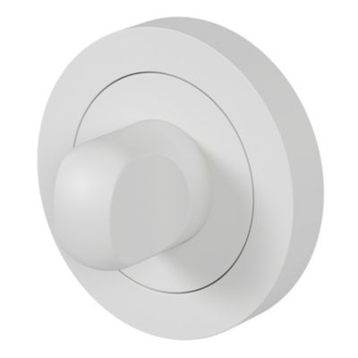 Rosace de fonction rond à visser à condamnation GoodHome Duod mat blanc Ø50mm