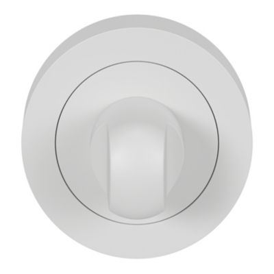 Rosace de fonction rond à visser à condamnation GoodHome Duod mat blanc Ø50mm