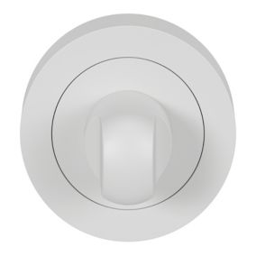 Rosace de fonction rond à visser à condamnation GoodHome Duod mat blanc Ø50mm