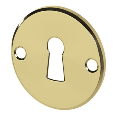 Rosace de fonction rond à visser à serrure GoodHome brillant or Ø48mm