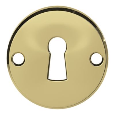 Rosace de fonction rond à visser à serrure GoodHome brillant or Ø48mm