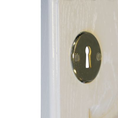 Rosace de fonction rond à visser à serrure GoodHome brillant or Ø48mm