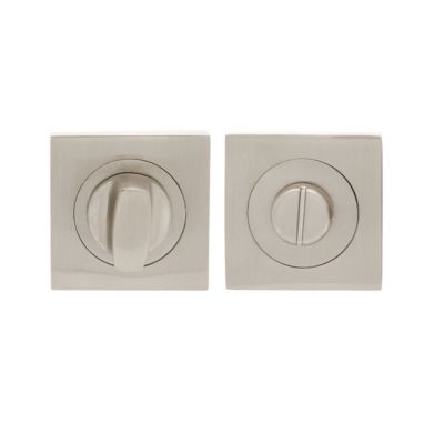Rosace de poignée de porte carré à visser gentilly Chrisligne nickel mat argenté Ø50mm