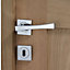 Rosace de poignée de porte carré à visser hoche Chrisligne chrome argenté Ø50mm