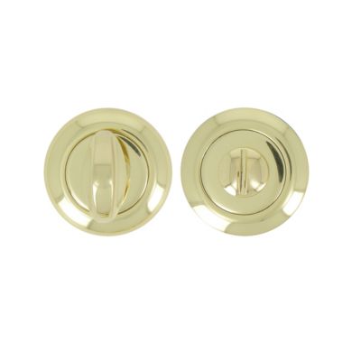 Rosace de poignée de porte rond à visser Chrisligne poli verni doré Ø55mm