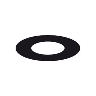 Rosace élément droit plafond noir ø150 mm Poujoulat