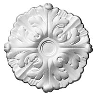 Rosace polystyrène Daphné ø22 cm blanc
