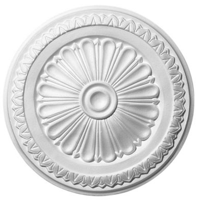 Rosace polystyrène Donatella ø34 cm blanc