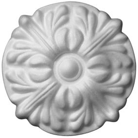 Rosace polystyrène Fleuri blanc diamètre.32 cm