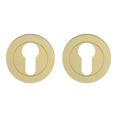 Rosaces de fonction rondes à visser, à serrure effet doré Ø50 mm GoodHome Duod