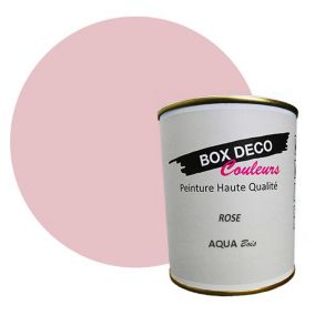 Rose Peinture bois int/ext aspect velours-satin Aqua Bois Rose - 750 ml