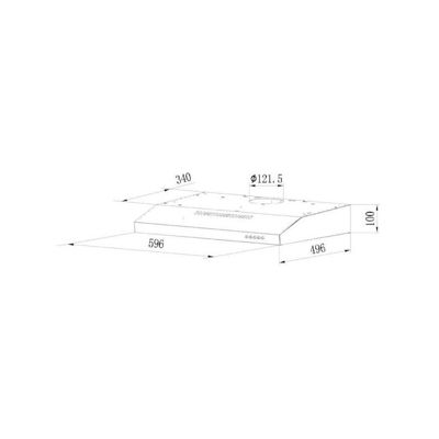 ROSIERES Hotte visière 60 cm 348 m3/h blanche - RHC638/1RB