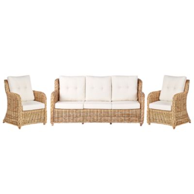 Rotin Set de salon Naturel ALESSANO