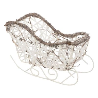Rotin traineau l25cm - feeric lights & christmas