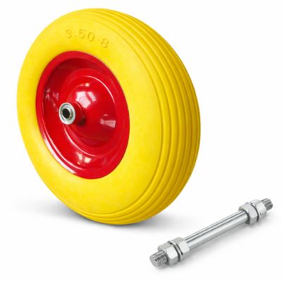 Roue de Brouette Increvable  3.50-8    260Kg + Axe  20mm