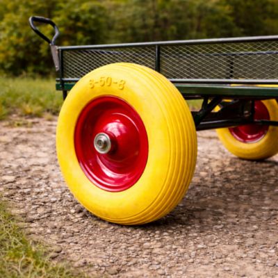 Roue de Brouette Increvable  3.50-8    260Kg + Axe  20mm