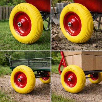 Roue de Brouette Increvable  3.50-8    260Kg + Axe  20mm